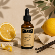 Vielle Serum Vanilla Rind amber dropper bottle with yellow label